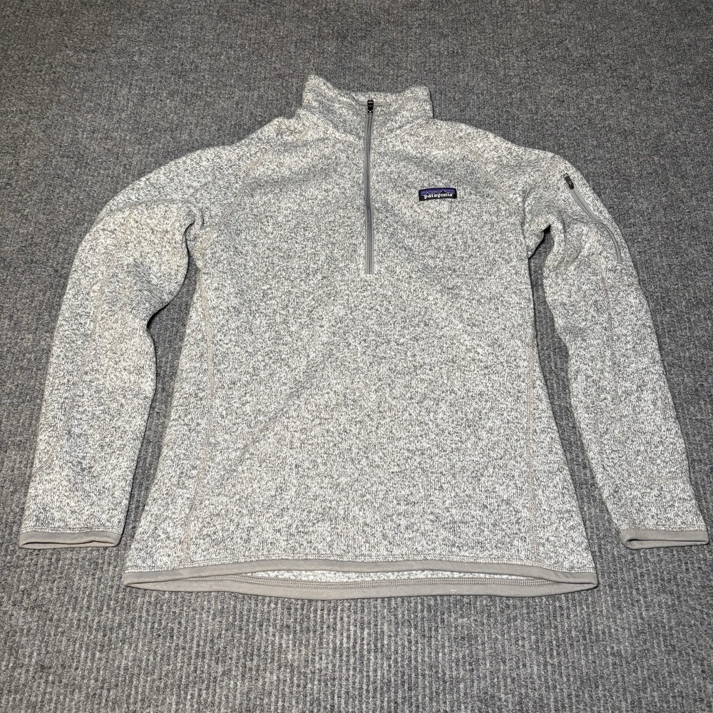 Patagonia Women's Better Sweater 1/4 Zip Fleece Gray Size M